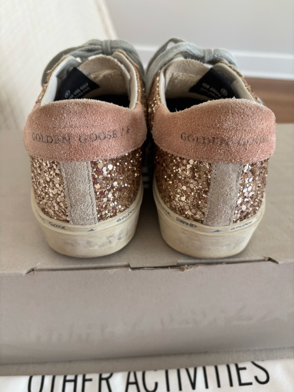 Golden Goose Gold Glitter Hi-Star - Picture 2 of 7